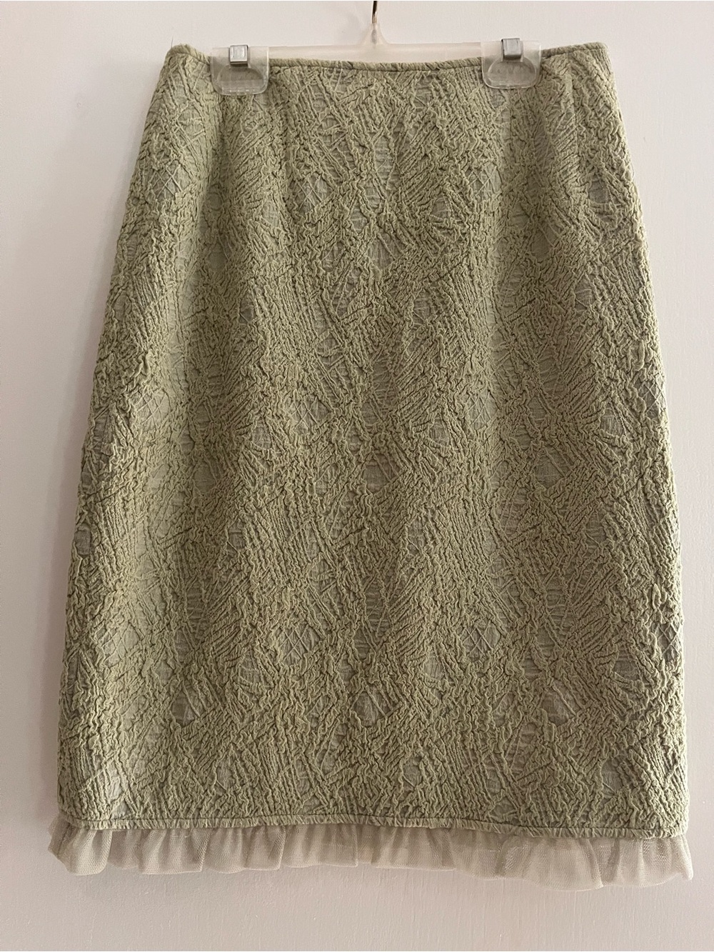 Teri Jon by Rickie Freeman Textured Lace Pencil Skirt Size 4